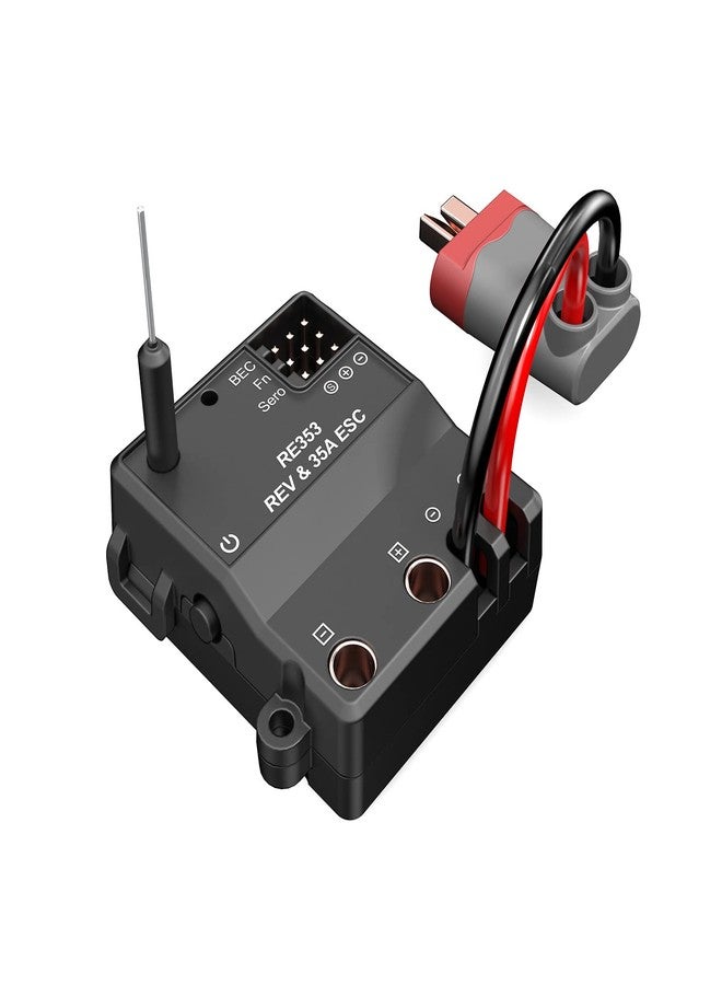 HYPER GO RE353 RC Car Accessories 2.4GHz 3-Channel Brushed 35A Smart 2S/3S 2 in 1 ESC Receiver, Spare Parts for H16DR